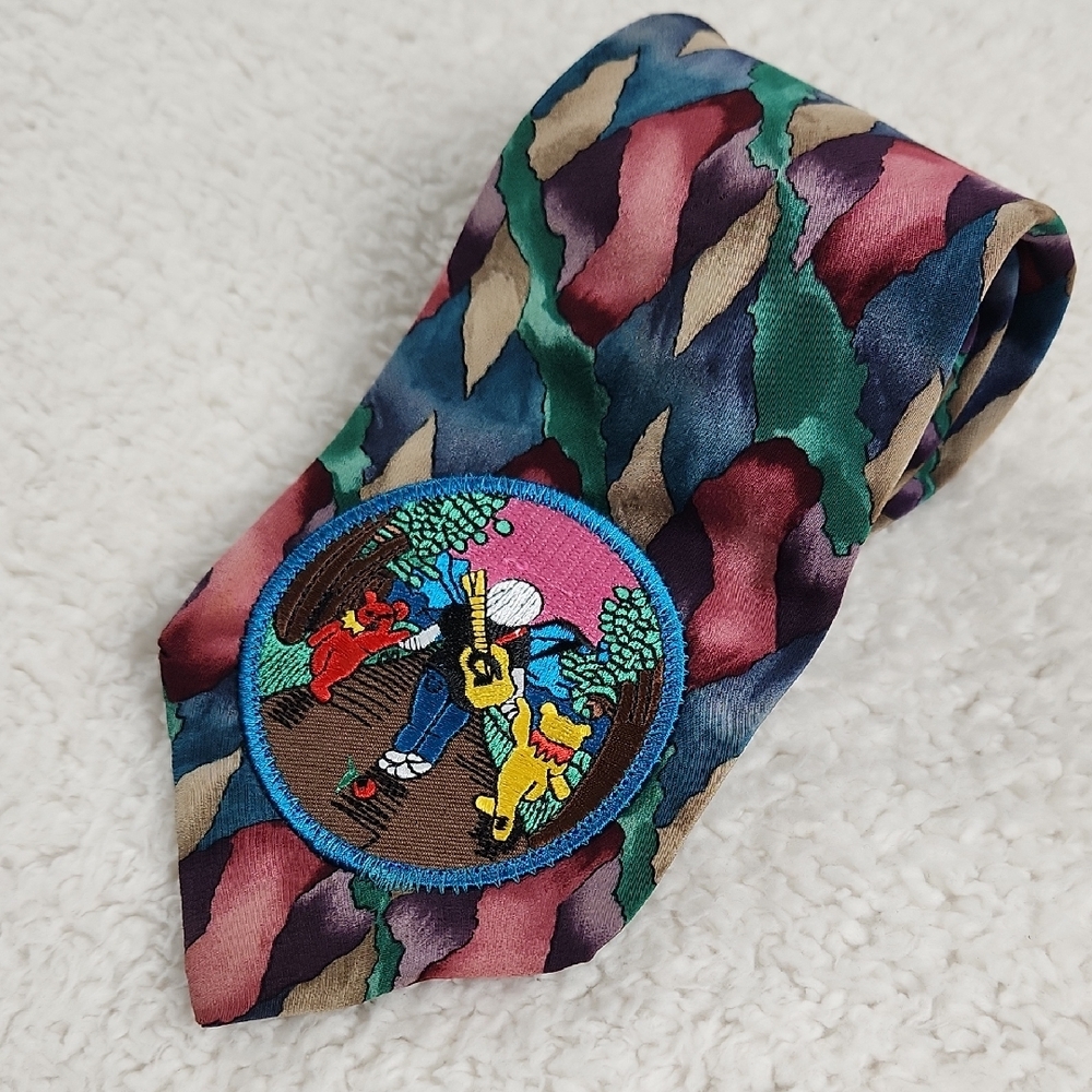 Grateful Dead Colorful Patterned Men's Tie - Picture 8 of 8